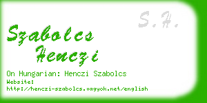 szabolcs henczi business card